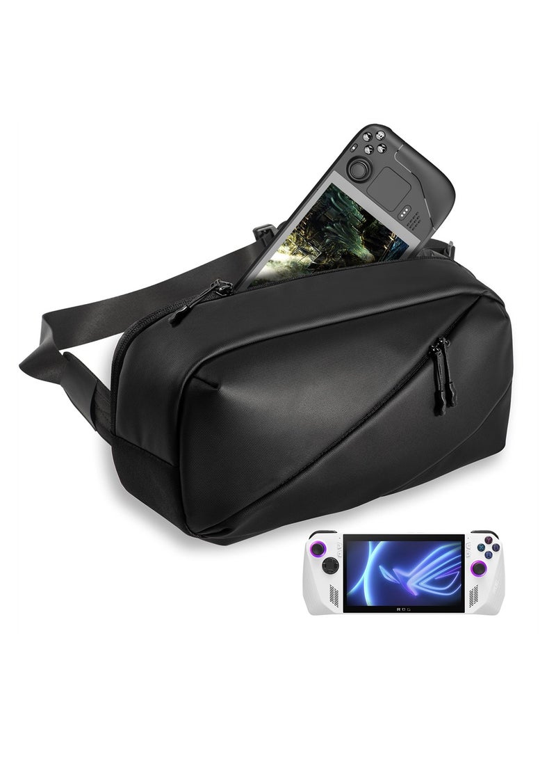 Portable Storage Case for Steam Deck ASUS ROG Ally Handheld Console and Accessories Lightweight MultiPocket Bag for Travel - Image 1