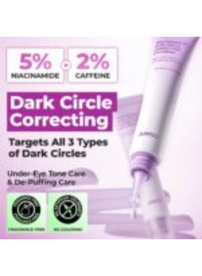 JUMISO Niacinamide 5+ Dark Circle Correcting Eye Cream 15ml - 5% Niacinamide & 2% Caffeine Eye Cream for Dark Circles, Puffiness, Hydration & Smoother-Looking Under Eyes - Image 2