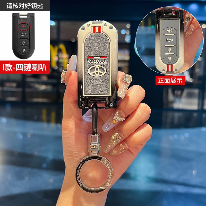 Silicone Key Case Cover Compatible with Toyota Highlander, Camry, CHR, Reiz, Corolla - Zinc  Alloy