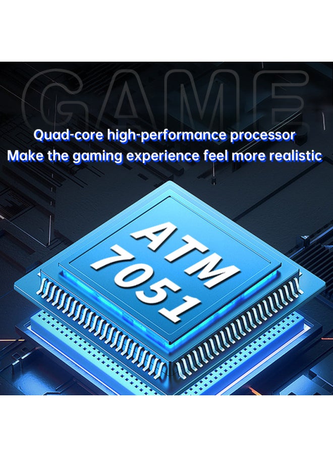 X80 Game Machine 7 Inch PSP Handheld Card HD Large Screen GBA Classic Arcade Portable Handheld-Model:X80 Blue + Red