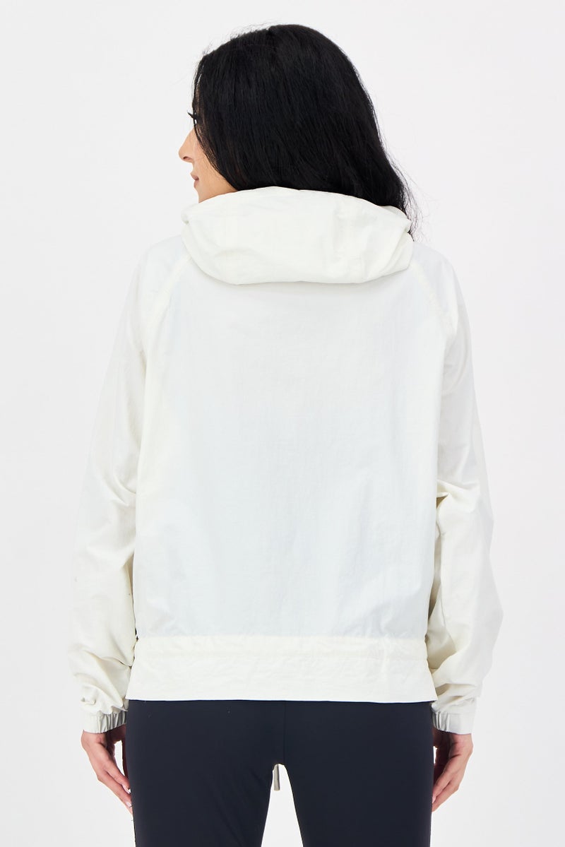 Reebok Women Sportswear Fit Long Sleeve Outdoor Jacket, Off White - Image 2