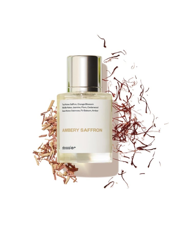 Dossier Ambery Saffron 1.7 Fl Oz (50ml) - Eau de Parfum - Inspired by B.accarat R.ouge 540 - Vegan, Unisex Perfume Spray - Image 1