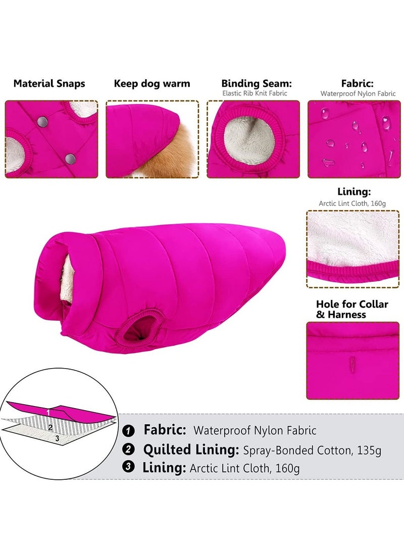 SYOSI SYOSI Windproof Dog Winter Coat Waterproof Dog Jacket Warm Dog Vest Cold Weather Pet Apparel with 2 Layers Fleece Lined  - Image 4