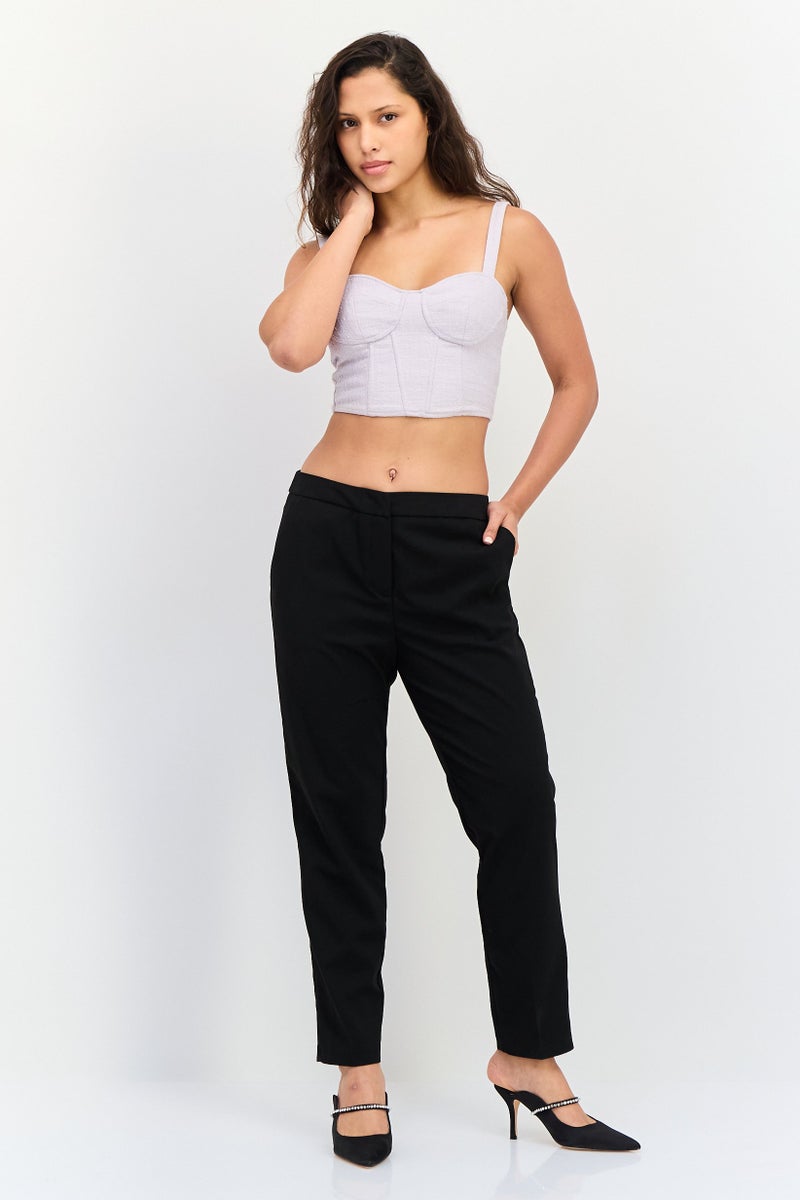 Bershka بلوزة بدون أكمام بتصميم قلب حلو للنساء، لافندر - Image 2