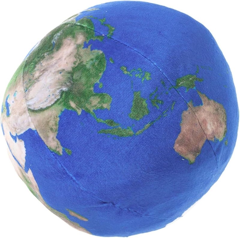 Earth Globe Throw Pillow Plush Ball Shaped Sofa Cushion Home Decor Party Display - Image 2