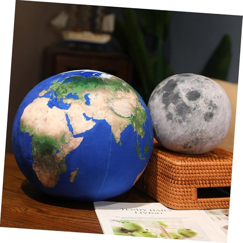 Earth Globe Throw Pillow Plush Ball Shaped Sofa Cushion Home Decor Party Display - Image 5