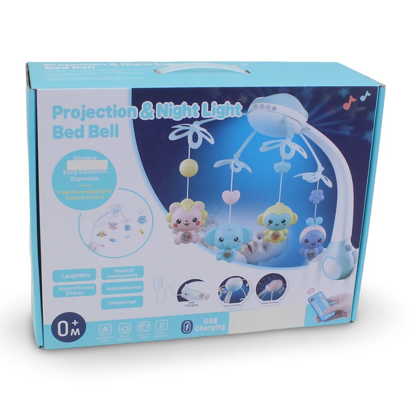 Bluetooth Projection & Night Light Bedbell (وردي)
