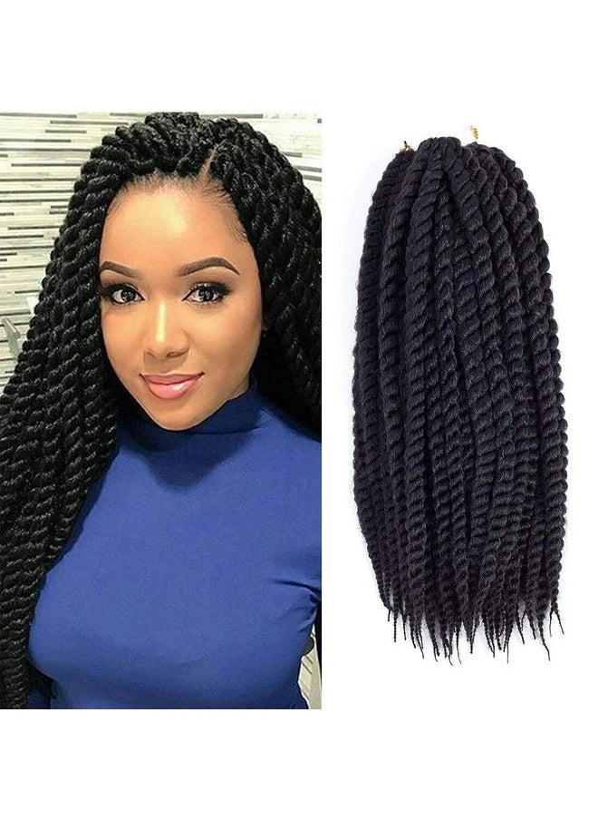 Admutty Havana Twist Crochet Hair 6 Packs 18 Inch Braids Senegalese Braiding (1B)  - Image 1