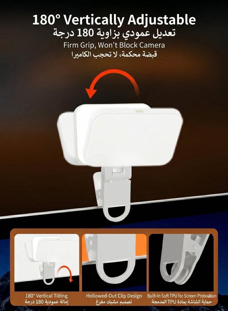 RGB Video Light with Magsafe, Rechargeable Magnetic RGB Photography Light Clip on Phone Laptop,Portable LED Camera Fill Light Panel, Pocket LED Phone Light for Video Conference,TikTok,Youtube, Selfie, Live Streaming - Image 4