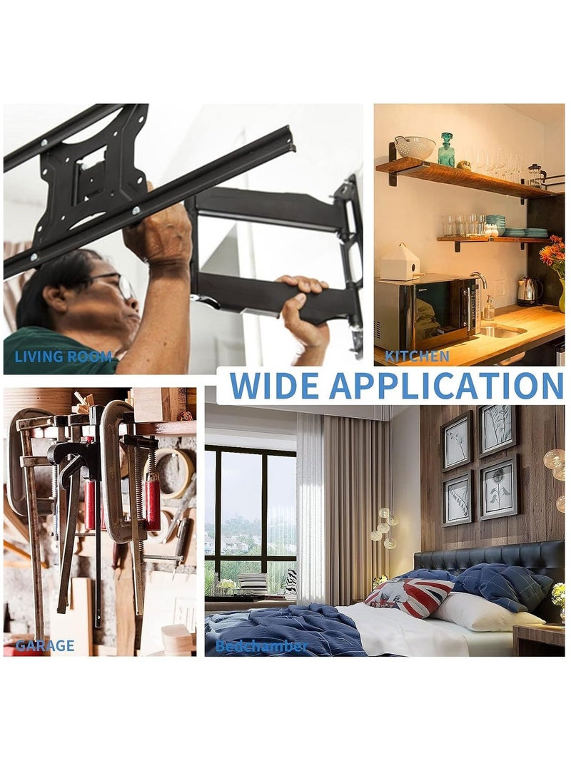 50PC Self Tapping Screws & Ribbed Anchors Set - Steel Drywall Anchors for Hollow Walls, Ideal for Hanging Blinds & More, 6x32mm - Image 4