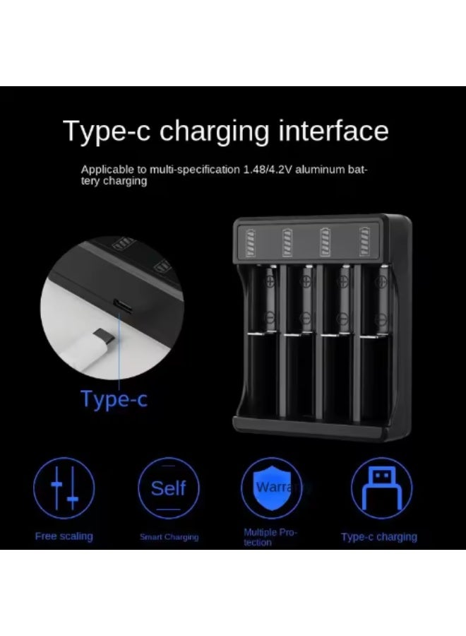 Sisily Multi Slot Battery Fast USB C Charging for 18650 21700 Multiple Safety Protections And LED Monitoring  - Image 3