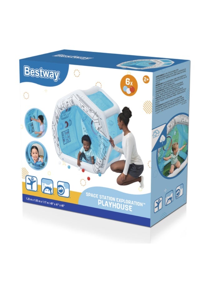 Bestway Bestway Space Station Exploration Kids Inflatable Play House 1.25m x 1.05m x 1.17m 52632 - Image 1