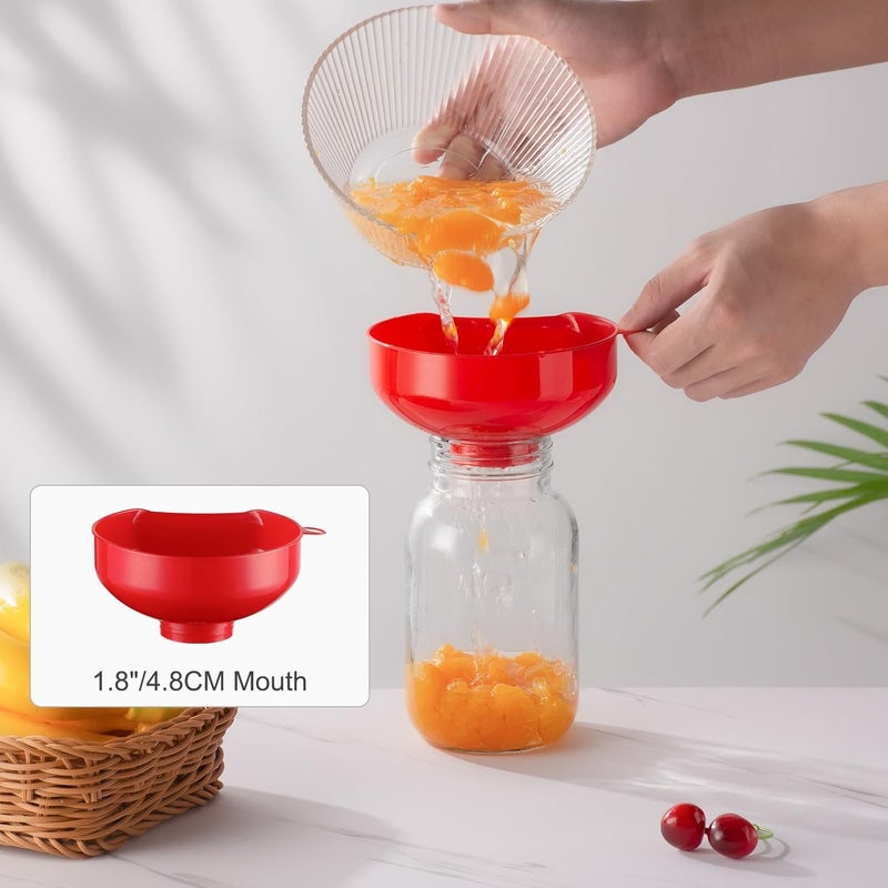 Pisol Wide Mouth Funnels for Kitchen Use, Versatile Food Grade Funnels for Filling Bottles, Plastic Cooking Funnel Set with Strainer, Large Long Neck Funnel for Canning, Mason Jar, Shampoo, Liquids - Image 2