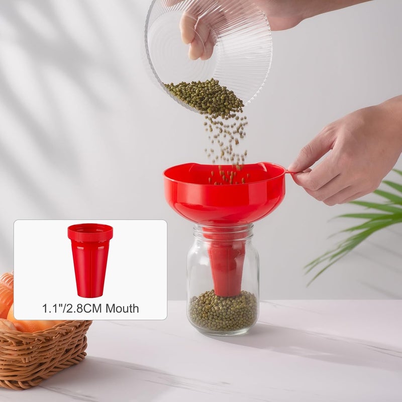 Pisol Wide Mouth Funnels for Kitchen Use, Versatile Food Grade Funnels for Filling Bottles, Plastic Cooking Funnel Set with Strainer, Large Long Neck Funnel for Canning, Mason Jar, Shampoo, Liquids - Image 3