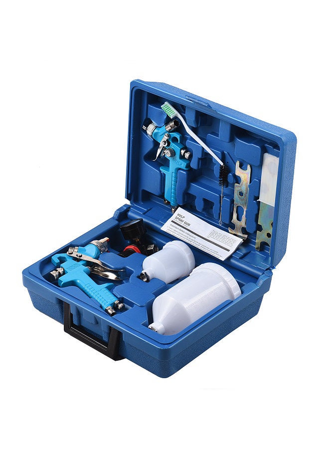 Gravity Feed HVLP Air Spray Gun Kit HVLP Spray Gun Small & Large Air Paint Sprayers for Car Repair Furniture Surface Wall Painting DIY Models  - Image 4
