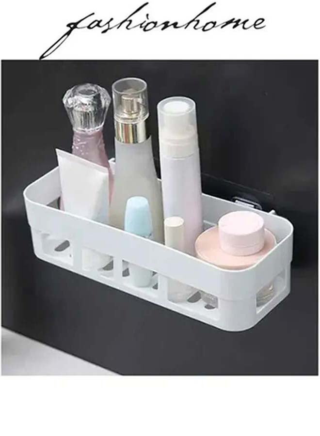 Multifunctional Wall Mounted Bathroom Storage Box White 25.5 x 9.5 x 6.5cm - Image 2