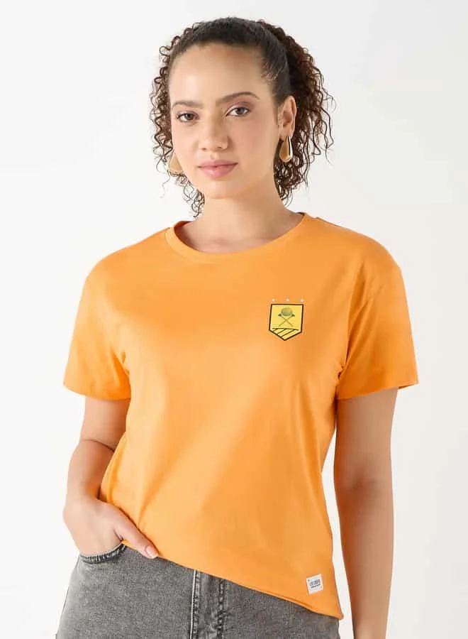 Lee Cooper Lee Cooper Graphic Print Crew Neck T-shirt with Short Sleeves