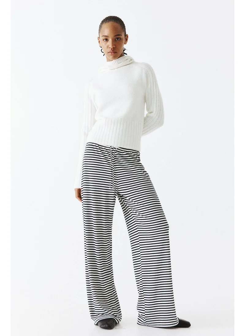 اتش اند ام Wide drawstring trousers