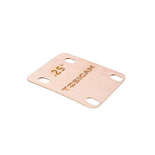TOSICAM 3pcs Guitar Neck Shims Shim Made of Canada Solid Maple Wooden, For Bolt-on Neck Bolts, Shaped 0.25 0.5 1 Degree (0.25 0.5 1 Degree) - Image 4