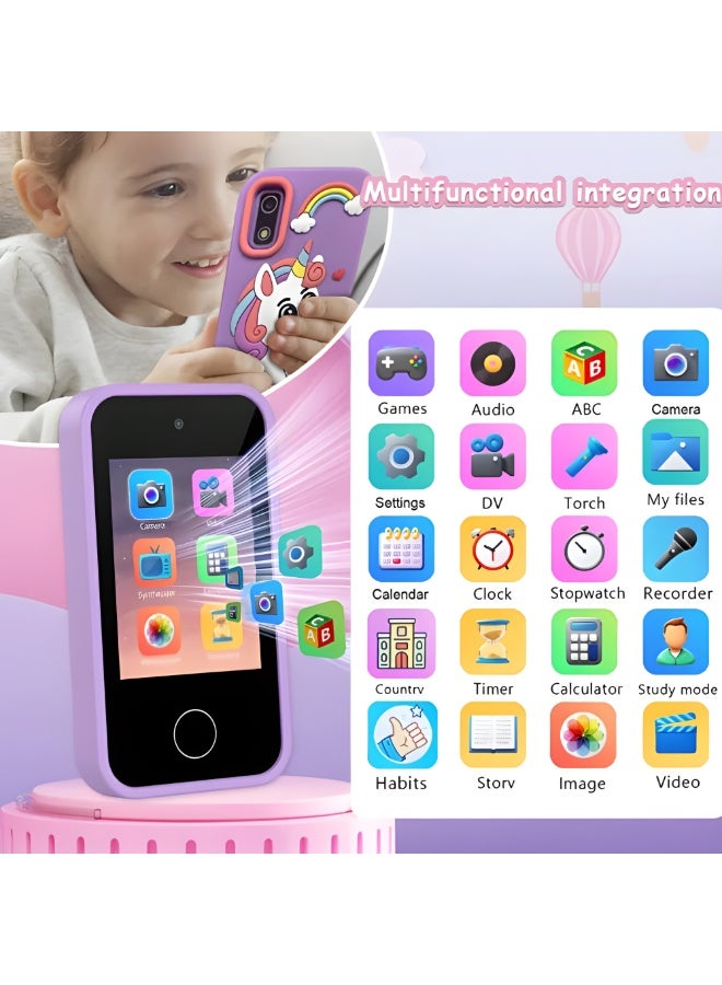 Twisoo Toddler Toy Phone with Touch Screen, Kids Play Phone with Music Player, Learning Games and Dual Cameras, Educational Pretend Smartphone Toy for Toddlers - Image 5