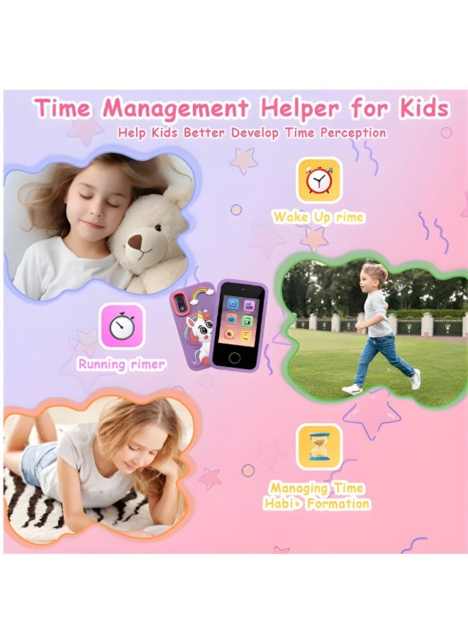Twisoo Toddler Toy Phone with Touch Screen, Kids Play Phone with Music Player, Learning Games and Dual Cameras, Educational Pretend Smartphone Toy for Toddlers - Image 2