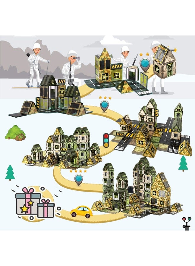 Zeemey Magnetic Tiles Toys, Magnet Tiles Building Blocks for Toddlers STEM Construction Preschool Toys for Kids Ages 3-5 4-8, 3+ Years Old Boys Girls Birthday Gifts Toys Games - Image 2