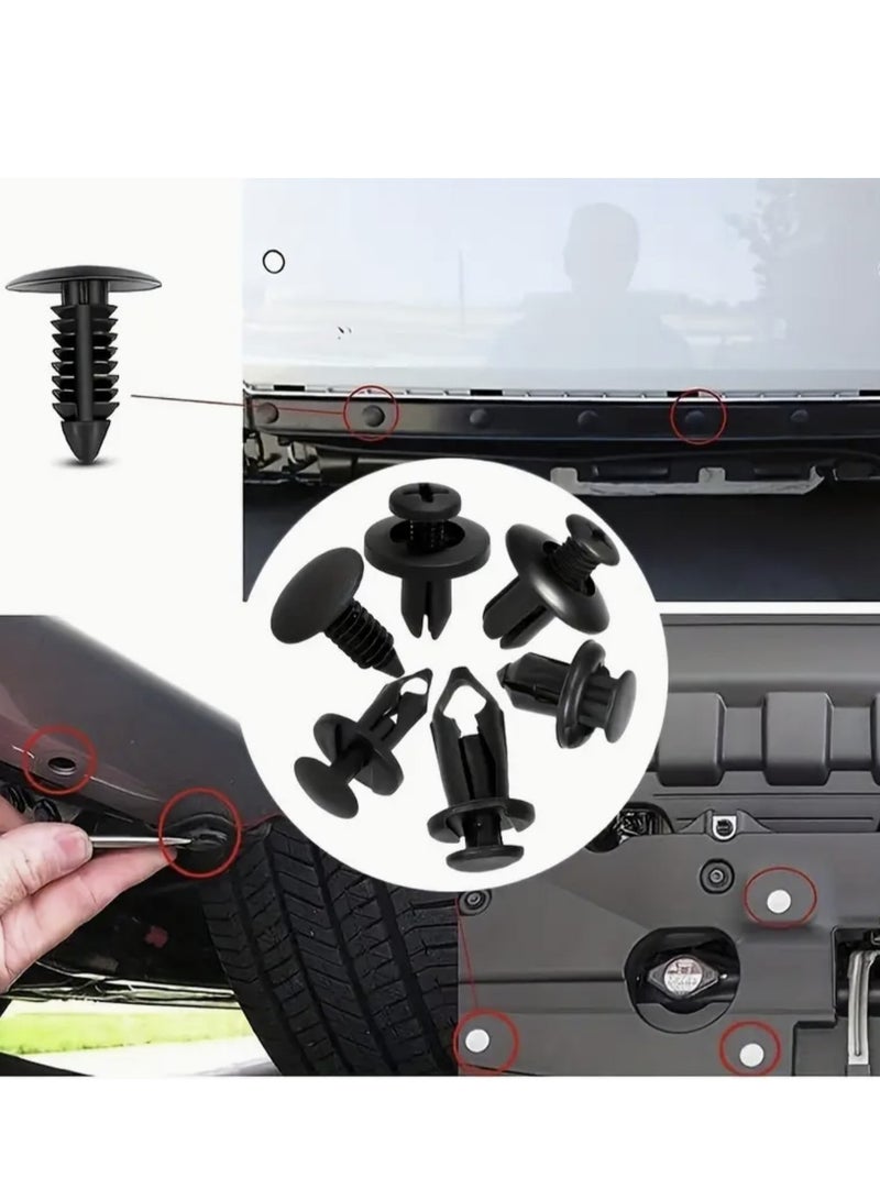 Generic 190pcs Car Retainer Clips Kit - 6 Sizes Of Plastic Fasteners For Automotive Trim Panel Push Pin Clip, Auto Body Bumper Fender Rivet Set For Trucks & Motorcycles  - Image 2