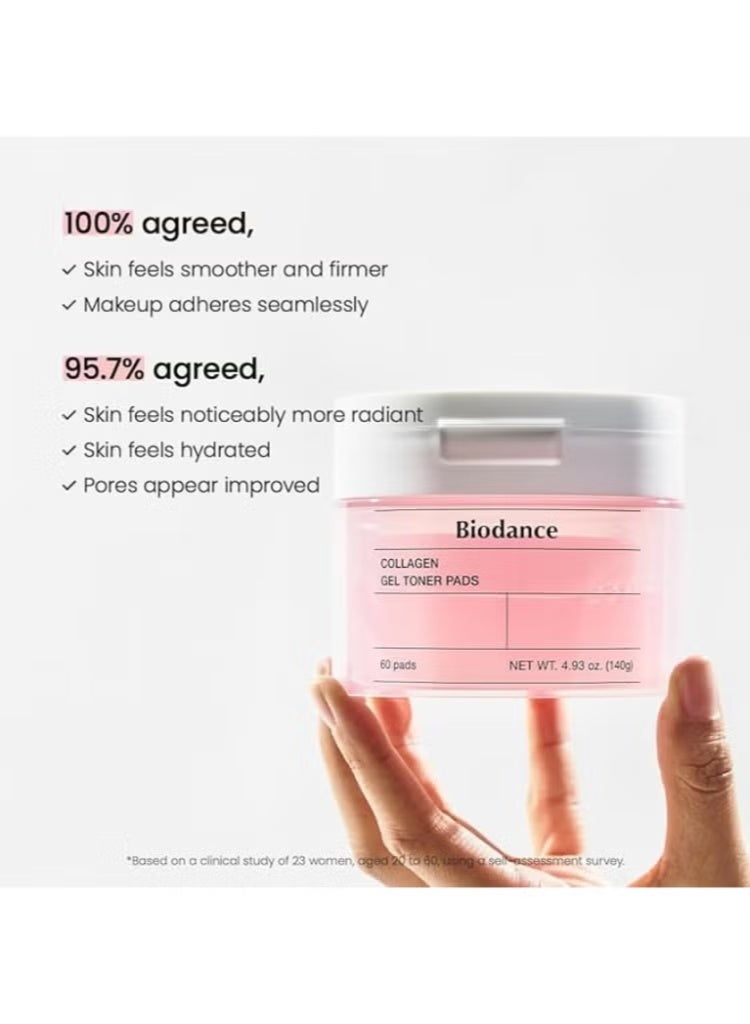 Biodance Collagen Gel Toner Pads for Hydrating & Smoothing Skin – 60 Pads, 140g - Image 4