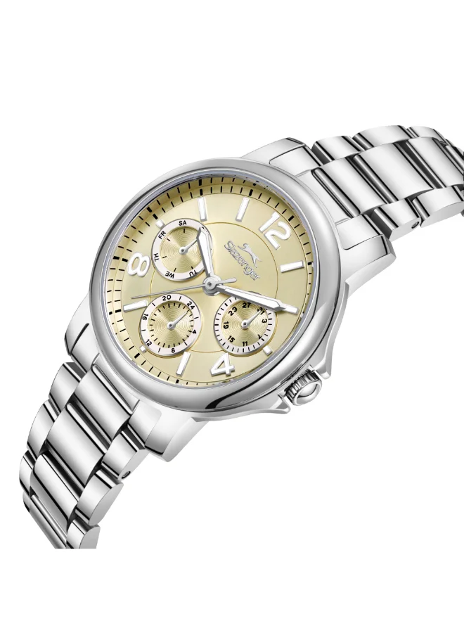 Slazenger  Slazenger Women's Multifunction Yellow Dial Watch - SL.9.2595.4.370  | Best Price UAE