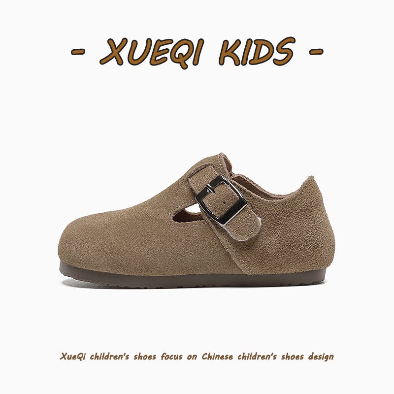 Genuine Leather Children'S British Boken Shoes For , Soft-Soled Toddler Shoes For Boys And Girls, Children'S Single Shoes For Toddlers And Young Children - Image 2