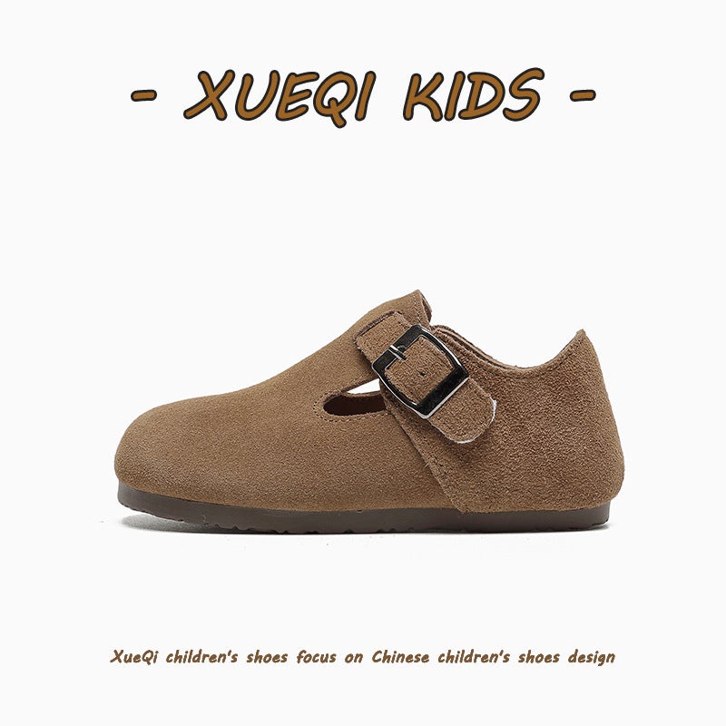 Genuine Leather Children'S British Boken Shoes For , Soft-Soled Toddler Shoes For Boys And Girls, Children'S Single Shoes For Toddlers And Young Children - Image 4