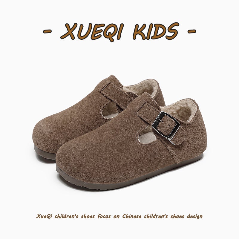 Genuine Leather Children'S British Boken Shoes For , Soft-Soled Toddler Shoes For Boys And Girls, Children'S Single Shoes For Toddlers And Young Children - Image 1