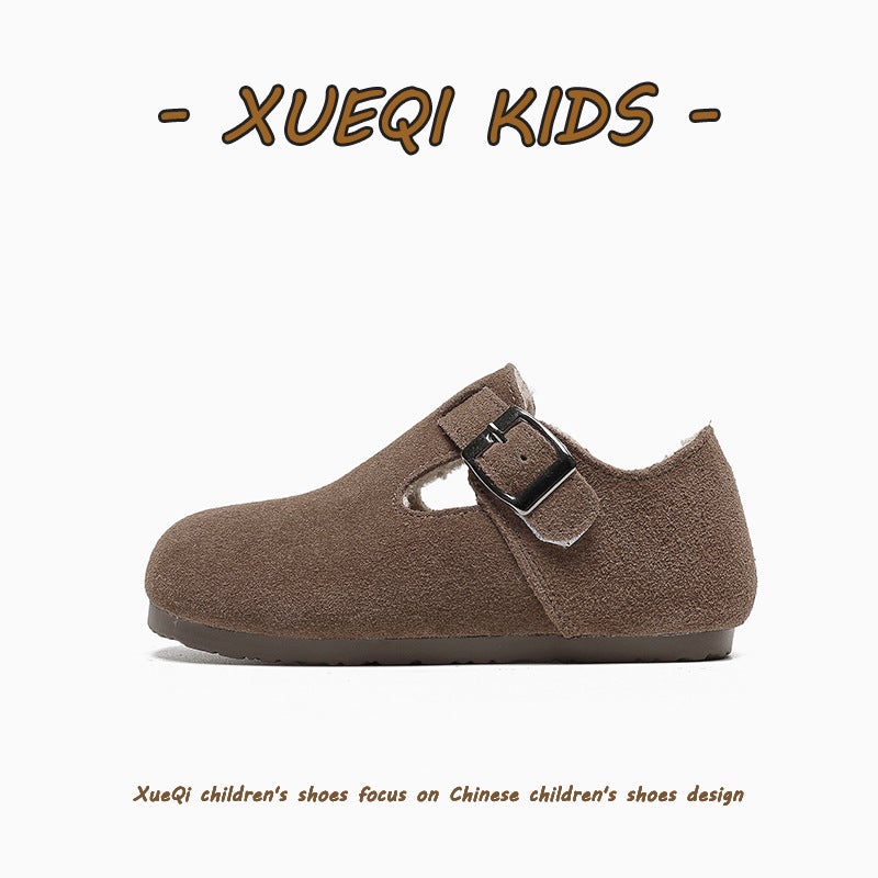 Genuine Leather Children'S British Boken Shoes For , Soft-Soled Toddler Shoes For Boys And Girls, Children'S Single Shoes For Toddlers And Young Children - Image 3