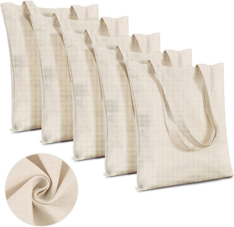 Metsi Canvas Plain Tote Bag for Women, 15"X16" Reusable Cotton Tote Bags with Zipper, Blank DIY Craft Bag for Painting, Shopping, School, Beach, Gym, Groceries and Multi-Purpose - Pack of 3 - Image 1