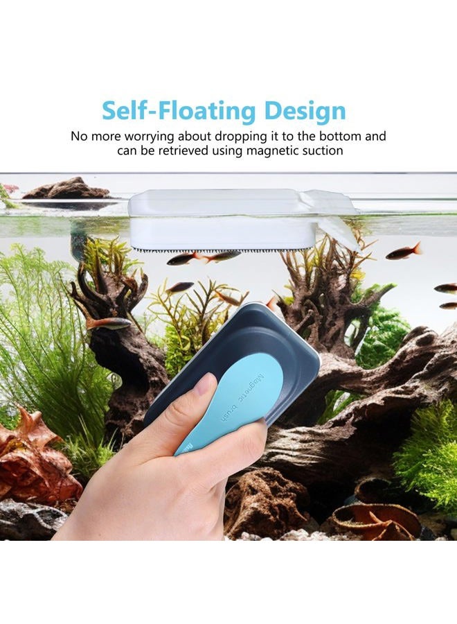 fishkeeper Aquarium Magnetic Glass Cleaner, Super Magnetic/Effective Cleaning Fish Tank Algae Glass Cleaner Suspended Design with Detachable Scraper - Image 4