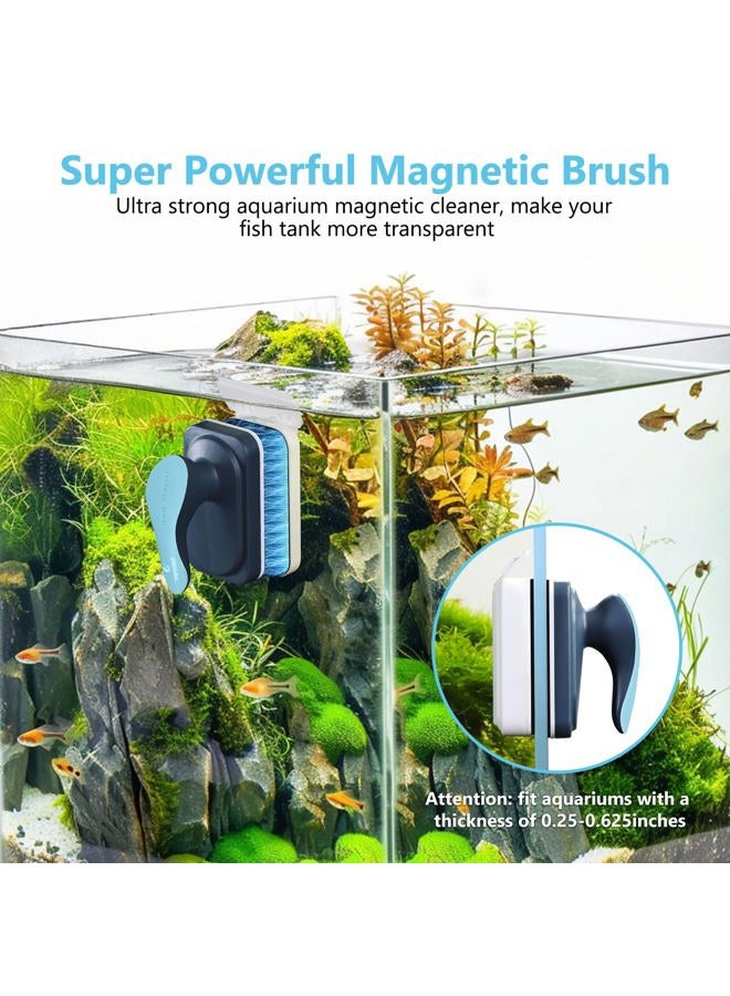 fishkeeper Aquarium Magnetic Glass Cleaner, Super Magnetic/Effective Cleaning Fish Tank Algae Glass Cleaner Suspended Design with Detachable Scraper - Image 2