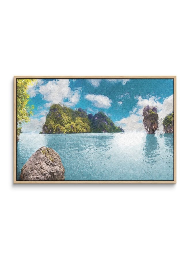 Home Gallery Ocean Stone Island Landscape Print On Canvas 120x80 - Image 3