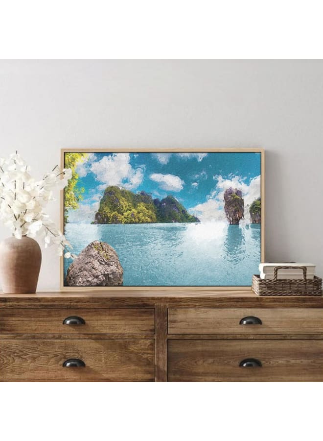 Home Gallery Ocean Stone Island Landscape Print On Canvas 120x80 - Image 4