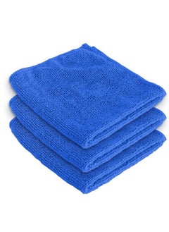 Kuber Industries Face Towel | Microfiber Hand Towel | Antibacterial Face Towel | Hair & Face Towel For Man | 400 Gsm Towel | Shxs.. | Pack Of 3 | Blue  - Image 1
