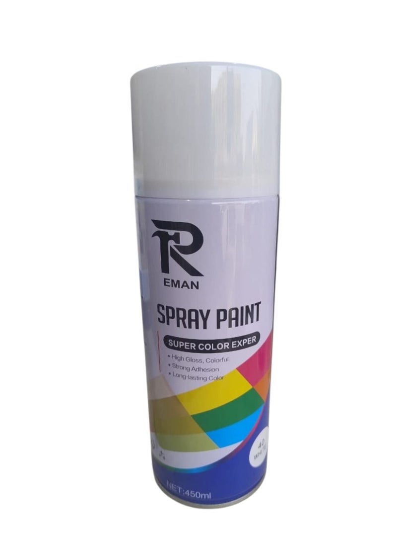 White Spray Paint – Multi-Purpose High Gloss & Strong Adhesion for Home and Industrial Use – 3 Cans × 450ml - Image 2