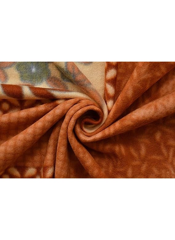 Luxury Trends Luxury Trends 210 TC Gamla Design Fleece Warm Polar Winter Double Bedsheet King Size1 Double Bedsheet with 2 Pillow Covers90x100 Inch Brown  - Image 3