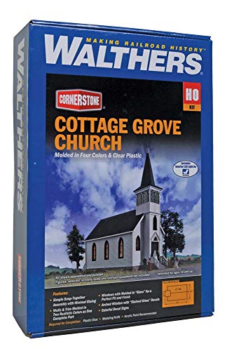Walthers Cornerstone كنيسة كوتيدج غروف من وولثرز كورنرستون 933-3655 نموذج سكة حديد HO - مجموعة هيكل - Image 2