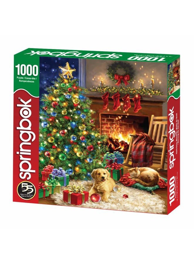 Springbok Puzzles - Christmas Morning - 1000 Piece Jigsaw Puzzle - Large 30 Inches by 24 Inches Puzzle - Made in USA - Unique Cut Interlocking Pieces - Image 2