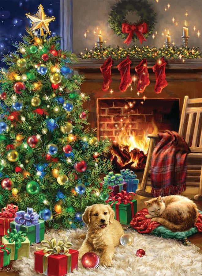Springbok Puzzles - Christmas Morning - 1000 Piece Jigsaw Puzzle - Large 30 Inches by 24 Inches Puzzle - Made in USA - Unique Cut Interlocking Pieces - Image 1