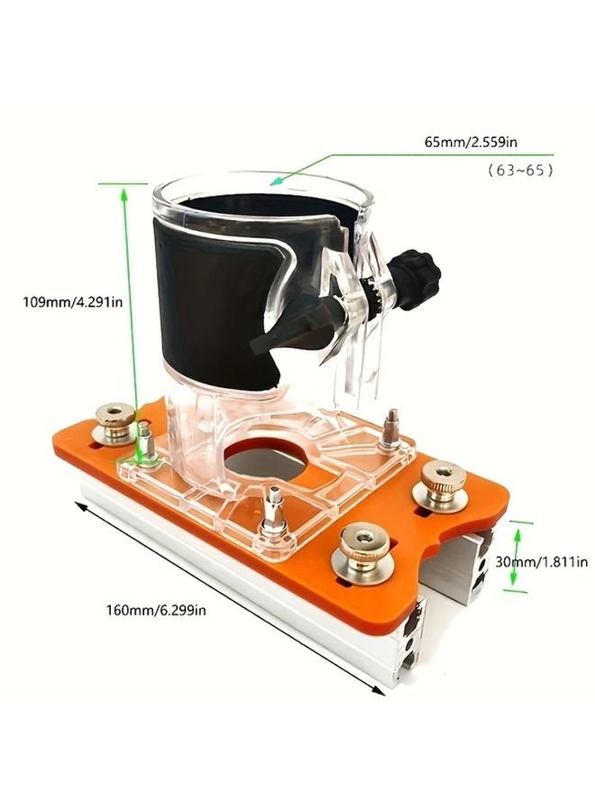 Plum Blossom 2 in 1 Hidden Fastener Groove Router Base Mortise Jig Wood Trimming Tool - Image 4