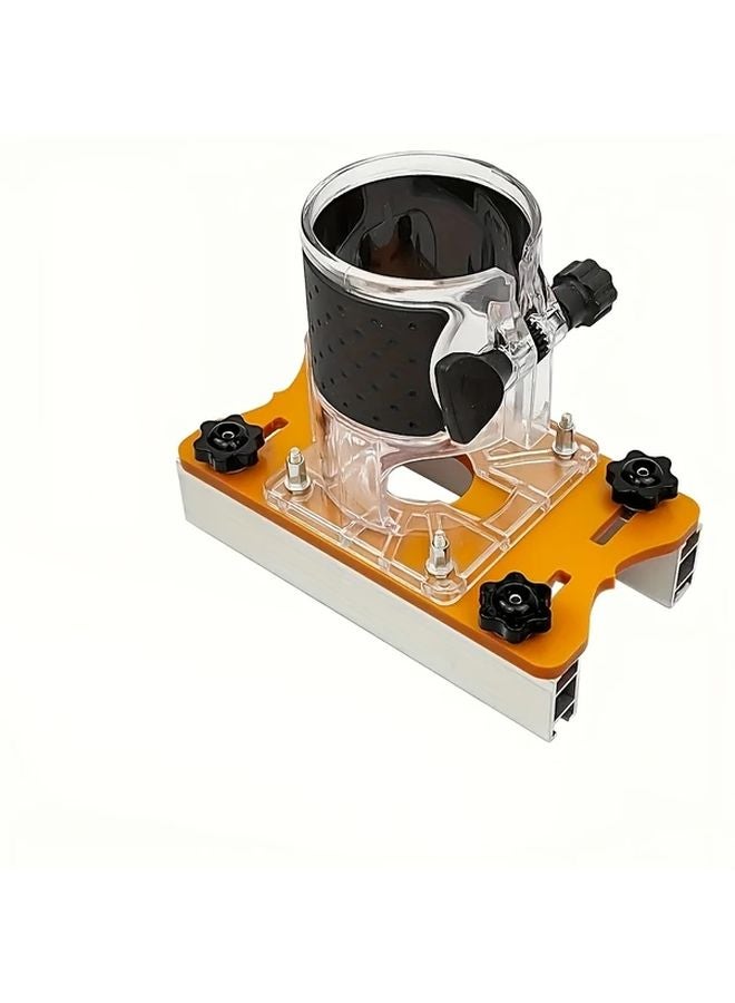 Plum Blossom 2 in 1 Hidden Fastener Groove Router Base Mortise Jig Wood Trimming Tool - Image 1