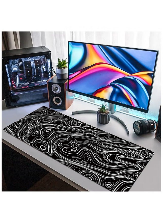 X-level 1PCS Large Gaming Mousepad with Non-Slip Rubber Base and Stitched Edge Smooth Cloth Surface Long Computer Keyboard Mouse Mat for Home Office Work Desk 800*300*3MM - Image 3