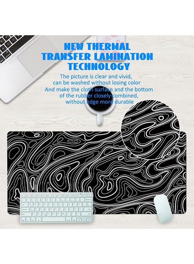 X-level 1PCS Large Gaming Mousepad with Non-Slip Rubber Base and Stitched Edge Smooth Cloth Surface Long Computer Keyboard Mouse Mat for Home Office Work Desk 800*300*3MM - Image 5