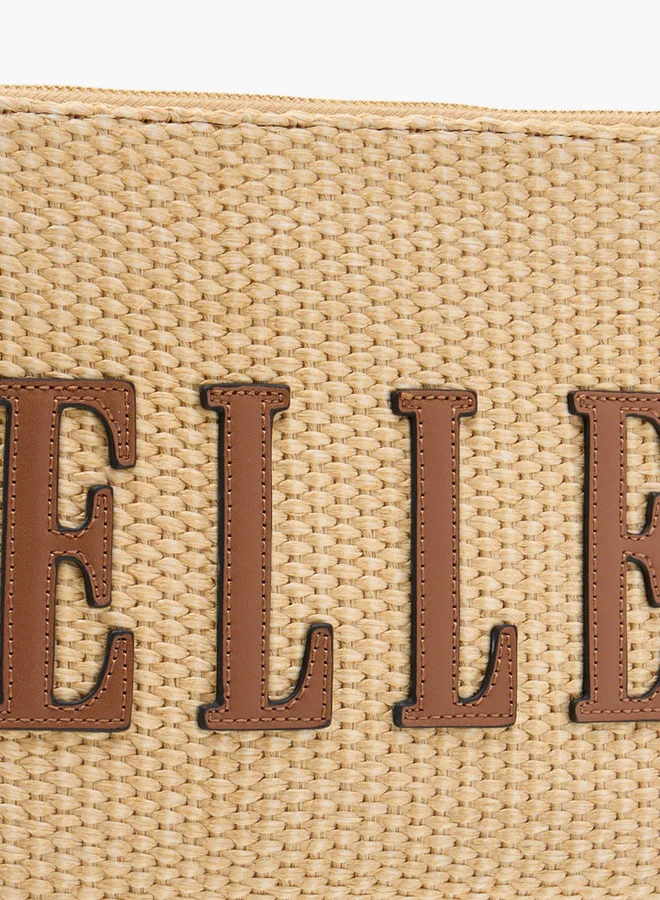 ELLE  Women's Logo Detail Clutch with Zip Closure and Wrist Loop  | Best Price UAE