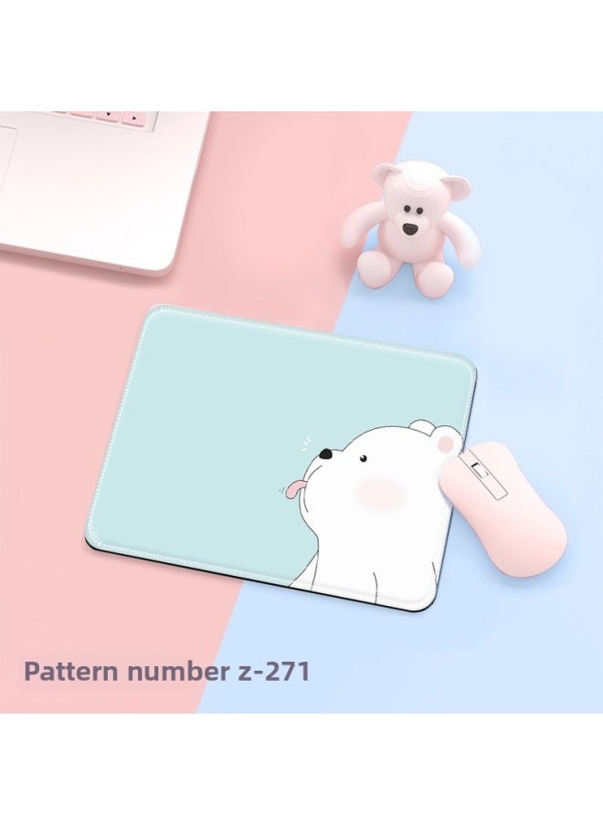Generic - Thickened Notebook Girl's Simple Mouse Pad High Color Value Mini Small Size Computer Table Pad Japanese Style Free Shipping-Color:240x200mm-2mm-Pattern:Z-149 Interstellar Surf - Image 1